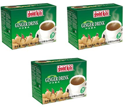 Pamai Pai® Dreierpack: Instant Ingwer Tee Dreierpack: 3 x 180g Gold Kili Ginger Drink Heißgetränk