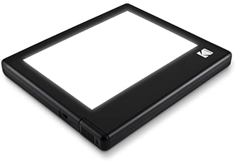 KODAK LED Light Box 7”x5” for Negatives, Slides & Films | Illuminated Board Panel for Viewing & Scanning Photos, Artist Sketching, Stenciling & More | Glare-Free, Battery & USB Powered,White