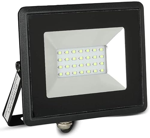 Faro Proiettore Led Slim, Led Flood Light IP65 Esterno Interno, Carcassa Nera, Colore Blu Rosso Verde (Verde, 20W 150X143X26mm)