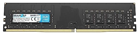 BRAINZAP 4GB DDR4 RAM DIMM PC4-2133P 1Rx8 2133MHz 1.2V CL15 - Memoria RAM para ordenador