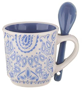 KASANOVA Tazzina caffè con cucchiaino Bandana azzurro azzurro Tavola,Tè e caffè