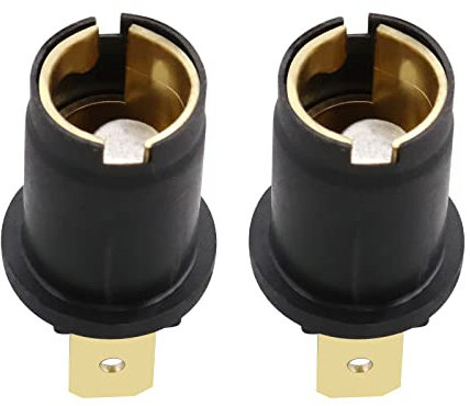 Be In Your Mind 2pcs Support d'ampoule de Lumière Latérale 170790 pour 6 V/12 V/24 V Ba9s 989/233 Ampoule Douille d'ampoule de Lampe à Enfoncer pour Voitures Motos Scooters Ensembles d'éclairage