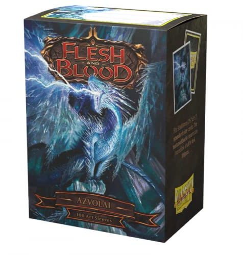 Dragon Shield | Flesh & Blood Art Sleeves | 100 CT - Smooth & Tough Premium TCG Sleeves | Compatible with Pokemon, One Piece & Magic the Gathering | Azvolai