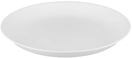 LOT DE 6 ASSIETTES- INCASSABLE -Assiette Durable en Plastique Réutilisable-Assiette Ronde Ø 21 cm à Diner, Maison, Fête, Bateau, Camping (BLANC)