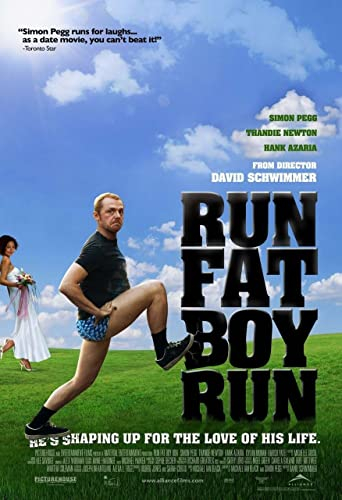 Run Fat Boy Run 2007 Poster A2 - Filmkunstposter in verschiedenen Größen für Wohn- oder Schlafzimmerideen. Randlose Kultfilmbilder, klassische ikonische 70er, 80er, 90er Jahre, Vintage-Retro-Wanddeko