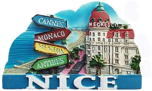 Kühlschrankmagnete, Kühlschrankaufkleber, 3D-Kühlschrankmagnet „Nice France“, Reise-Souvenir, Geschenkkollektion, Heim- und Küchendekoration, magnetischer Aufkleber, Kühlschrankmagnet „Nice France“.