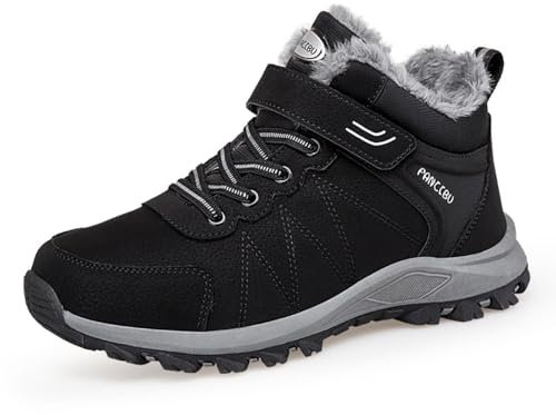 Moudn Stivali da Neve Donna Invernali Stivali Caldi Stivaletti da Escursionismo Antiscivolo Scarpe da Trekking Outdoor Impermeabili