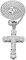 YAHOYA Hip Hop Ice Out Kreuz Anhänger Herren Glamour Kreatives Design Street Fashion Schmuck Religiös Christlich Amulett Halskette