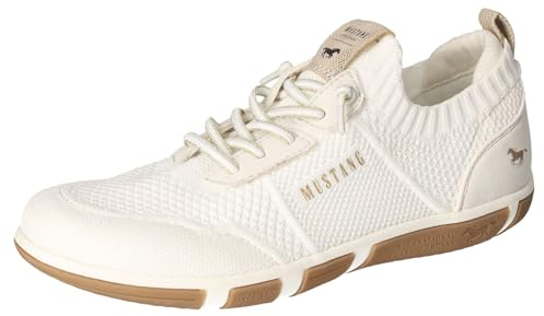MUSTANG Damen Sneaker Schnürung trendig Halbschuhe sportlich 1488-303, Größe:41 EU, Farbe:Weiß
