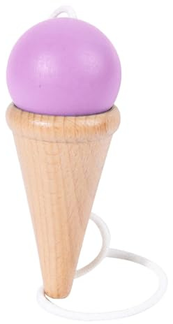 JISADER Japanischer Ball und Becher, Holzspielzeug, Vorschule, einfach, Anti-Geschenk, traditionelles Werfen und Kendamas, violett
