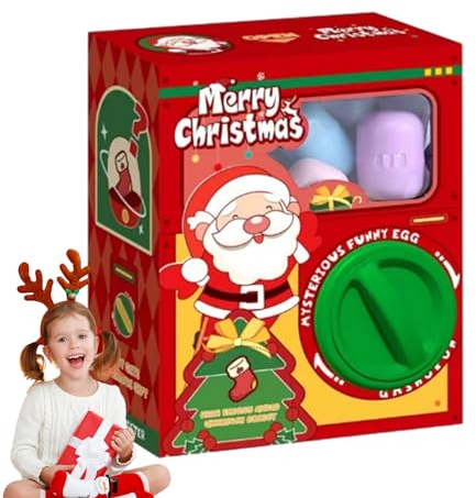 awakentti Mini Vending Machines, Interesting Creative Christmas Egg Claw Machine, Christmas Gumball Vending Machines Toys for 5 6 7 8 9 10 Year Old