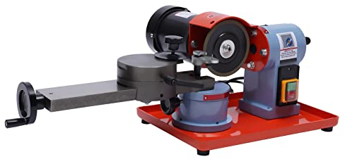 Affûteuse de Lame de Scie Circulaire 250 W, 80-700 mm, 2850 tr/min, Angle de Réglage ± 20°, Pour CV et HM, Avec 5 Centrages et 4 Patins
