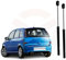 RICAMBYCAR Paar Gasfedern Heckklappe Kompatibel mit Opel Meriva A 2003 > 2010 - Schwarz - 540 mm - 520N