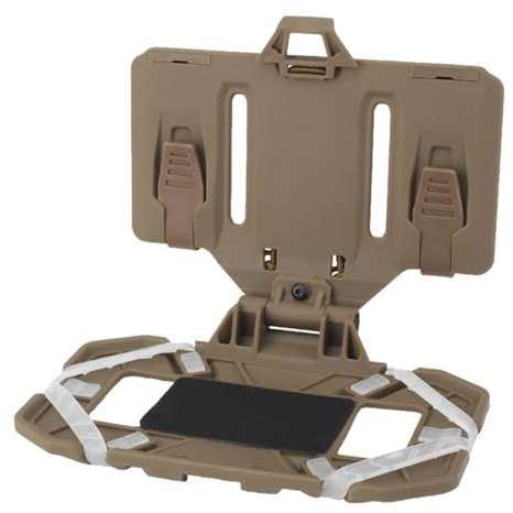 Support de Téléphone pour Gilet Tactique Chest Rig | Fixation Pliable Mains Libres - Universel Plat Panneau Portable Coffre, Pochette P-Laque Carte