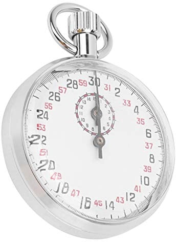 Leapiture Mechanische Stoppuhr, Rund, Sport-Chronograph, Lauf-Timer, Physik-Unterrichtsausrüstung, Tragbares Laufzubehör