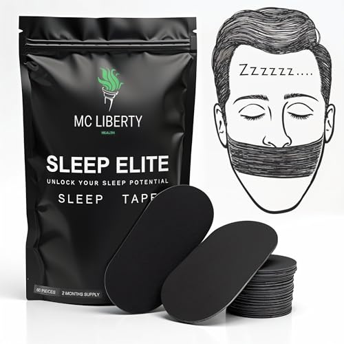 Mouth Tape for Sleeping - 60 Pack/2 Month Supply - Comfortable Sleep Tape | Comfortable Adhesion, Facial Hair Friendly Sleep Tape, 2 Month Supply