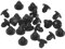 sourcing map 25 tapones de silicona, tapones redondos de goma para agujeros de 4,5 mm, tapones impermeables para tubo de metal, insertos de tapas de extremo de muebles, color negro