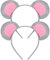 Healvian 2 Stück Mausohren Haarreifen Headband with Mouse Ears Mausohren Haarreifen Ratatouille Haarreif mit Mouse Ears Stirnband Mäuschen Haarreif