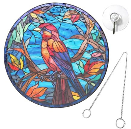CAXUSD Hängende Acryl-fensterdeko Buntglas-sonnenfänger Vogelornament Für Wand Oder Garten Langlebig Und Auffällig