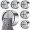 kurkip 6pcs Luxury Self Adhesive Circular Kitchen Bathroom Towel Holder, Suction Towel Hooks for Wall-Mounted Tea Towel Holders for Bathrooms and Home Gadgets, No Need for Drilling