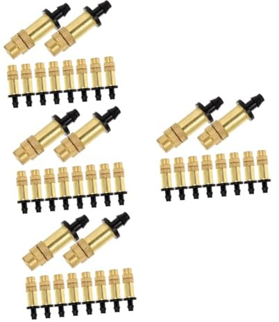 Gatuida 40 Stück Verstellbare Zerstäubungsdüse Mister Düse Verstellbare Düse Kühlsystem Düsen Sprühdüse Schlauch Nebelsprinkler Nebeldüse Mister Sprinkler Mister Abs