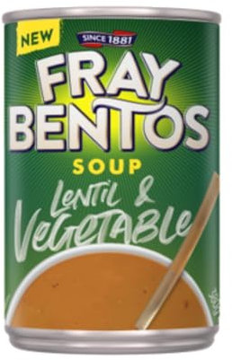 Fray Bentos Lentil and Vegetable Soup, Vegetarian, Ready-to-Eat Canned Soup, 380 g (Pack of 12 Cans)