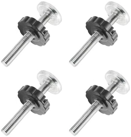 4 Pcs Pressure Mounted Baby Gates Threaded Spindle Rods M10 *10cm Walk Thru Gates Accessory Screw Bolts Kit for Baby Safety Gates Pet Dog Gate Stair Gates(Black)