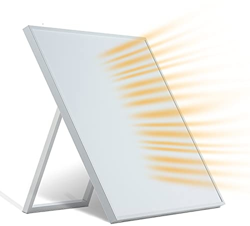 Wall-Mounted 120V 500W Space Heater Panel with Convection Heating ‒ Portable with Stand, Energy Efficient, Overheat Protection ‒ Ideal for 150 Sq. Ft.Rooms (27.95 x 24 x 1.18 inches)