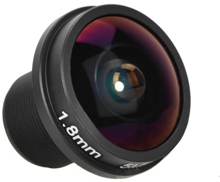 Aumotop HD 5 MP Fisheye View CCTV-Weitwinkelkameraobjektiv 180°-Board für Überwachung, Metall Schwarz