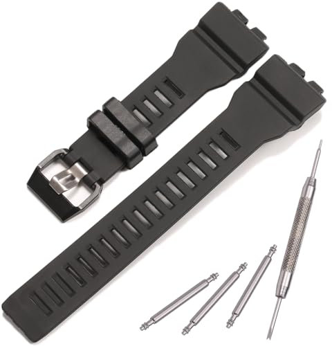 Cinturino di ricambio in resina compatibile con Casio G-Squad GBD-800 GBD800UC GBA-800 nero cinturino di ricambio (nero)