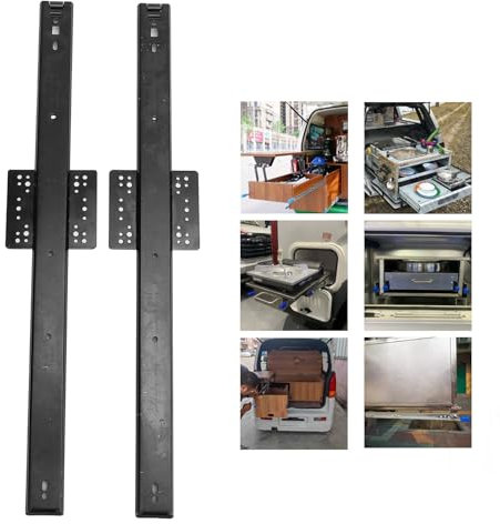 HWGING 1 Paio di Binari per Porta Scorrevole a Scomparsa 20 Pollici Scivolo 35 Mm di Larghezza 20 Kg Portante per Porta Scorrevole con Binario di Scorrimento