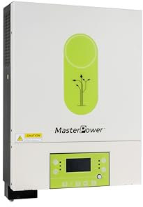 Master Power UM-V5 Hybrid-Wechselrichter, 6000 W, 48 V, MPPT 120 A, bis 6000 W, mit Doppelausgang für intelligentes Lademanagement + WLAN