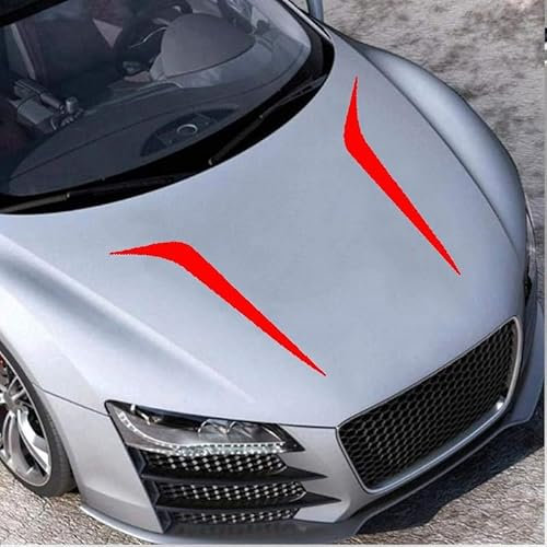 HHGFTIY Auto Motorhaube Streifen Aufkleber,für Audi Q5 2017 2018 2019 2020 2021 2022 2023 wasserdichte Racing Karosserie Seite Streifen Aufkleber,Auto Dekoration zubehör,B