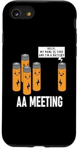 Custodia per iPhone SE (2020) / 7 / 8 Aa Meeting Ciao, Mi Chiamo Todd, Sono Una Batteria