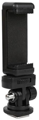 Fiorky 1pcs Camera Phone Mount, Camera Hot Shoe Phone Tripod Mount Adapter 360° Rotation Mobile Phone Clip Holder Monitor Flexible Tripod Adapter for Canon Nikon Sny DSLR Camera