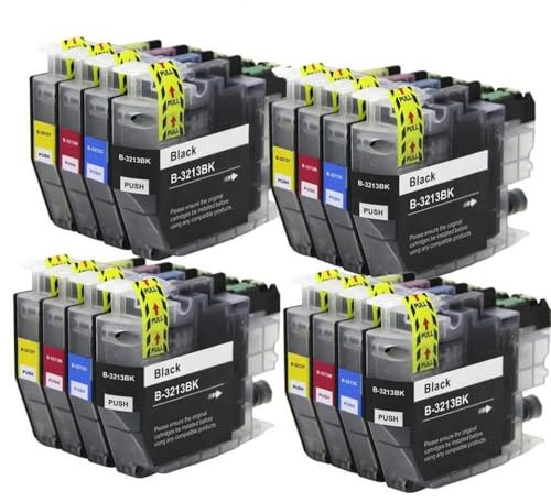 CbErFVK Kompatibel mit Coters LC3213XL-Druckern DCP-J772DW DCP-J774DW MFC-J890DW MFC-J895DW und mehr(4BK 4C 4Y 4M)