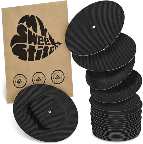 MySweetStitch – 10–25× Cerotto Simplera rotondo, overpatch Ø 70 mm, delicato sulla pelle, impermeabile e traspirante (Nero, 25)