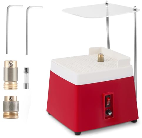 Polisseuse de verre 65W, Machine à polir le verre automatique avec 2 embouts de polissage diamantés (5/8 & 1), protection anti-éclaboussures en acrylique, 4200 tr/min, ponceuse de vitrail portable