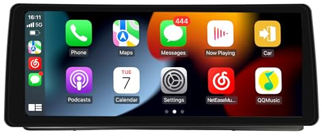 12.3 Inch Android Screen for BMW 3 Series E90 E91 E92 E93,CarPlay Wireless Android Auto,Screen Mirroring,Split Screen,Wi-Fi, Music,TV,Navigation,Vehicle Cameras,Netflix Spotify TikTok (128GB)