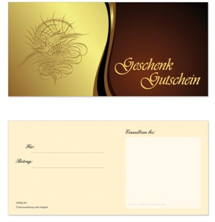 20 Geschenkgutscheine (Premium-633) Ein super Produkt für Ihre Kunden. Gutscheine zum Verkauf an Ihre Kunden