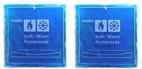 2x Kälte Wärme Gelkompresse 15x15 cm Kompresse Kühlpads Kühlkompresse