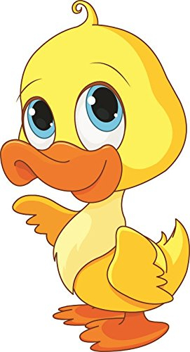 U24 Aufkleber Baby Ente Duck Autoaufkleber 14 x 7 cm Sticker Konturschnitt