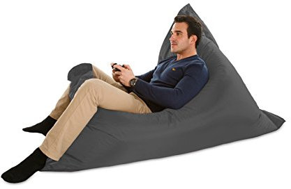 Extra Large Giant Bean Bag COVER ONLY in Charcoal. XXXL 180x140cm. Indoor & Outdoor Large Waterproof Beanbag