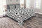 ABAKUHAUS Fußball Tagesdecke Set, Monochrome Balls Jungen, Set mit Kissenbezügen Waschbar, für Doppelbetten 264 x 220 cm, Weiß und Schwarz
