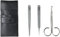 Rubis Männer Grooming Set - Lederetui mit Bartschere/Nasenschere, Spitze Pinzette, Augenbrauenpinzette - Kosmetikset - Hygiene Set für Männer zur Gesichtspflege
