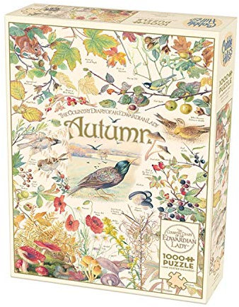 Cobble Hill 1000 Piece Puzzle Country Diary: Autumn-Sample Poster Included, Orange, Yellow