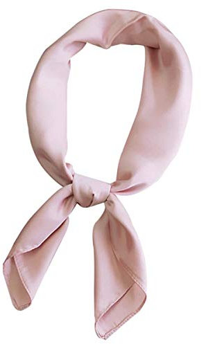 Aisoway Femmes Col écharpe Satin Décoratifs Petite écharpe Carrée Cravat Foulards En Soie Petit Foulard Pour Les Dames (Rose)