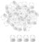 100pcs Plastic Glue Holder Ring Pigment Ink Cup for Eyelash Extension Nail Art Tattoo