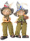 Benera Kantenhocker Wichtel Herbst Deko Figuren aus Polyresin 2er Set 17 cm