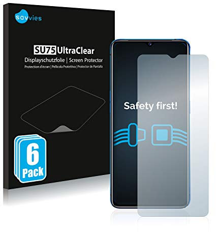 savvies Protector Pantalla para realme X2 Pro (6 Unidades) Película Ultra Transparente